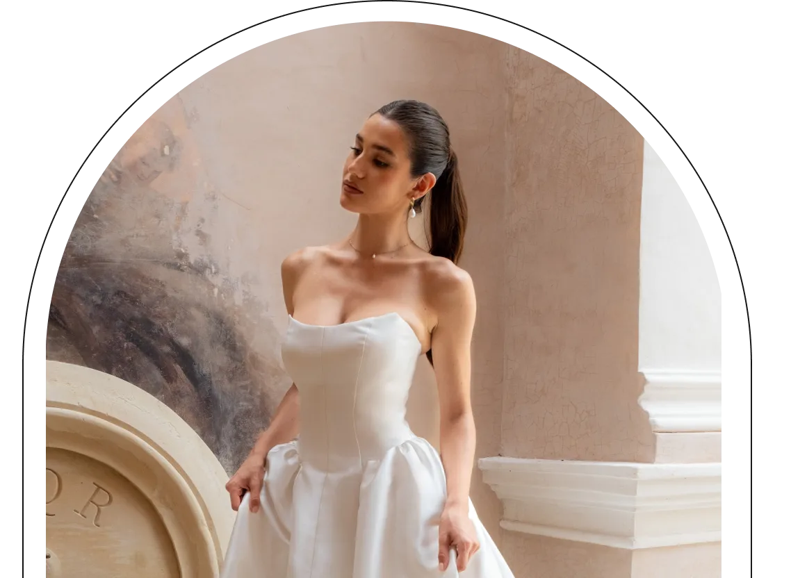 Miss Scarlett bride in a luxury bridal gown — book your appointment