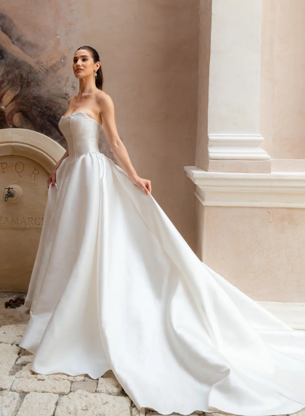 Miss Scarlett Soleil bridal gown — modern fitted silhouette